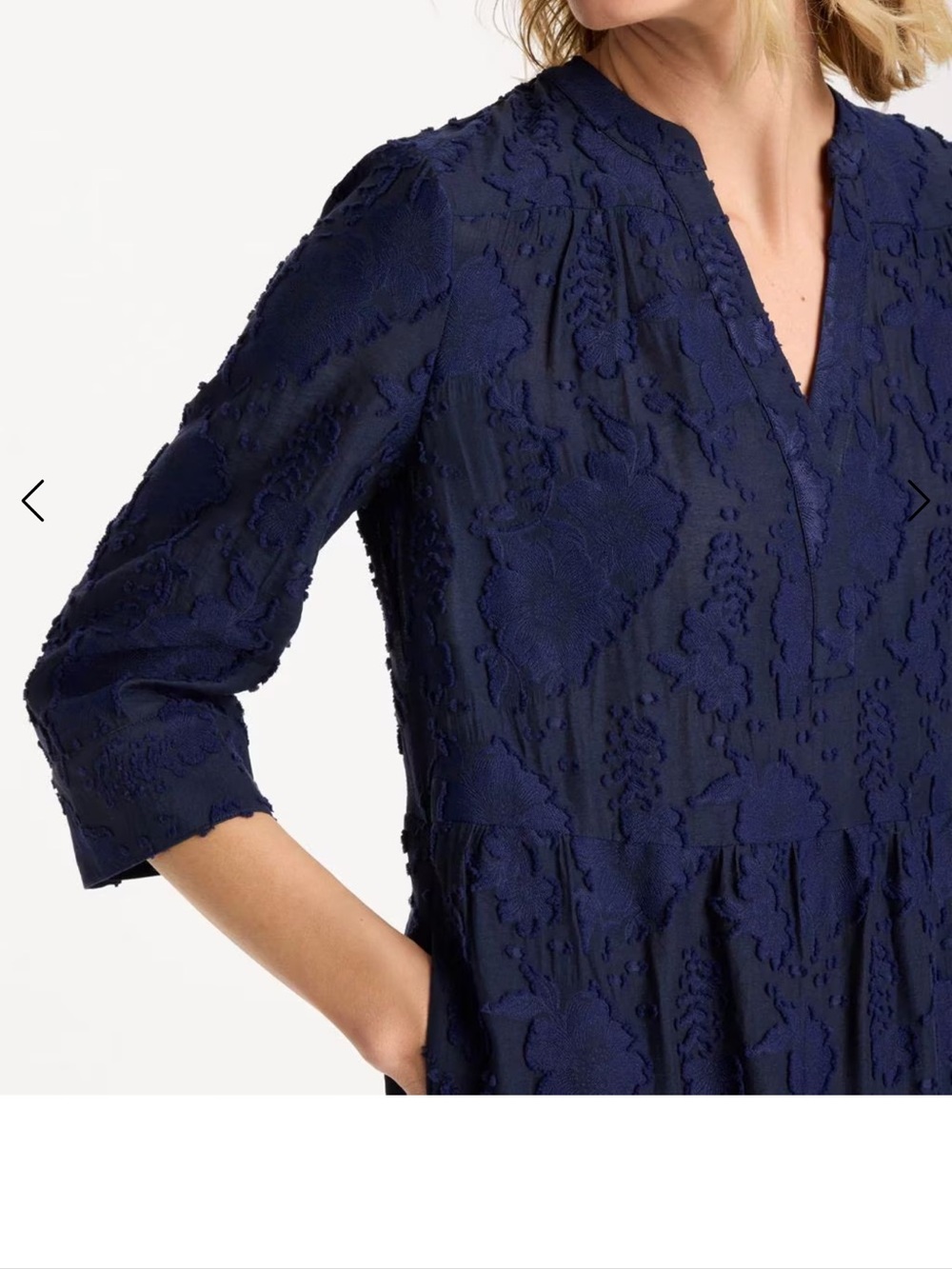 Chico's Navy Lace Maxi Dress with V-Neck - Picture 3 of 6